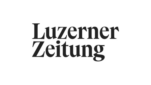 Logo der „Luzerner Zeitung“ in schwarzer Schrift mit klassischer Typografie.